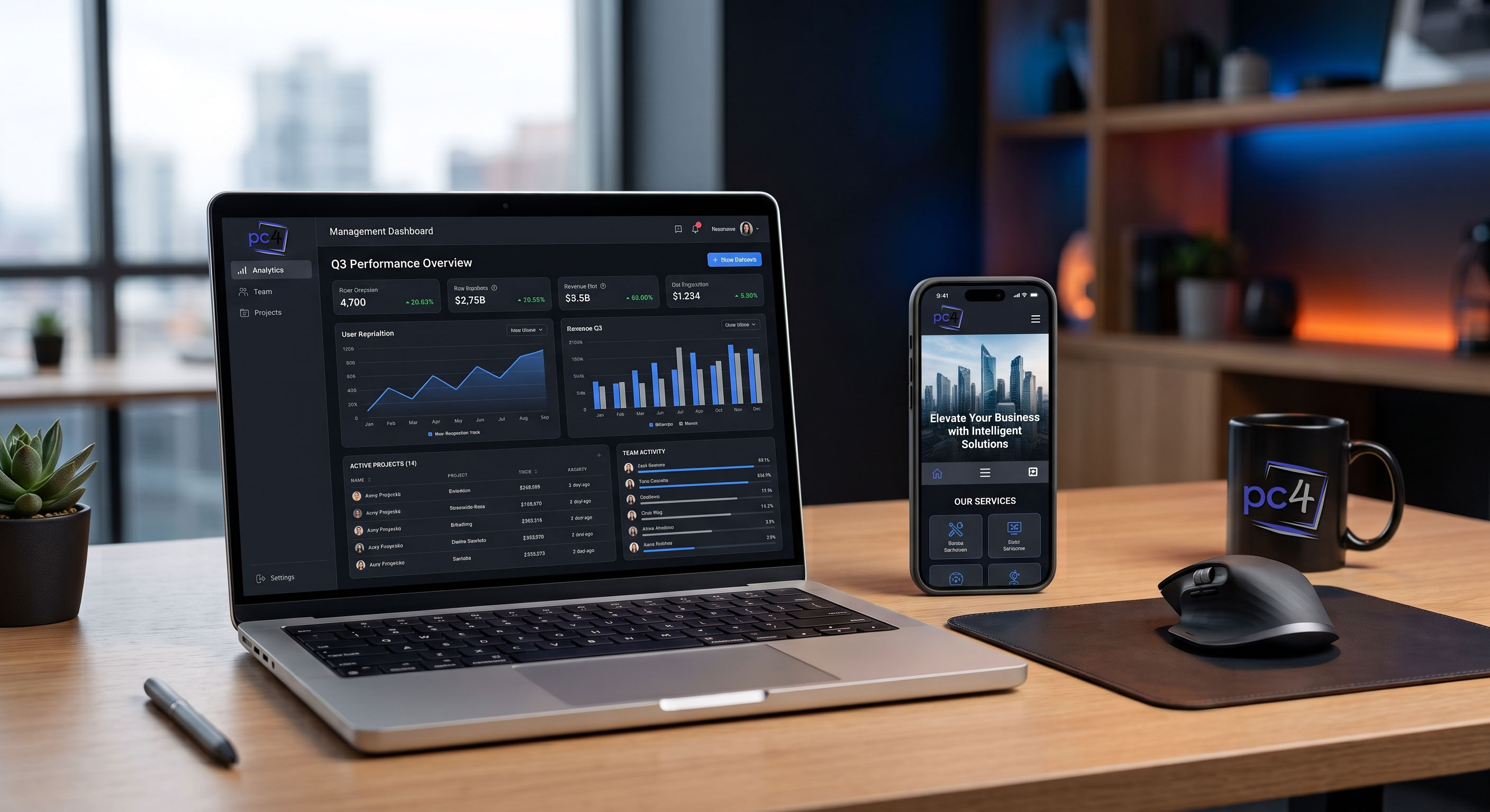 Mockup de Plataforma Web e Design Responsivo
